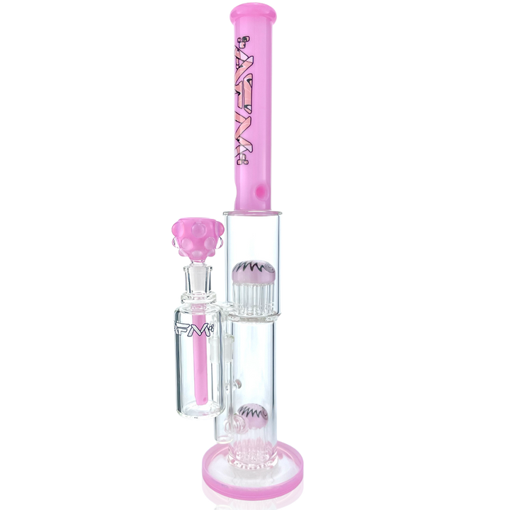 19" AFM Double Hitter Reversal Straight Tube Bong Bundle | AFM Smoke