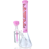 16" AFM Glass Extraterrestrial Pink Glass Beaker Bong Bundle