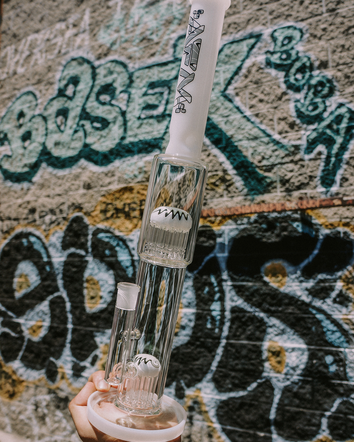 AFM 19″ Double Hitter Reversal Straight Tube Bong