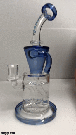 AFM 10″ Drain Incycler Double Color Dab Rig