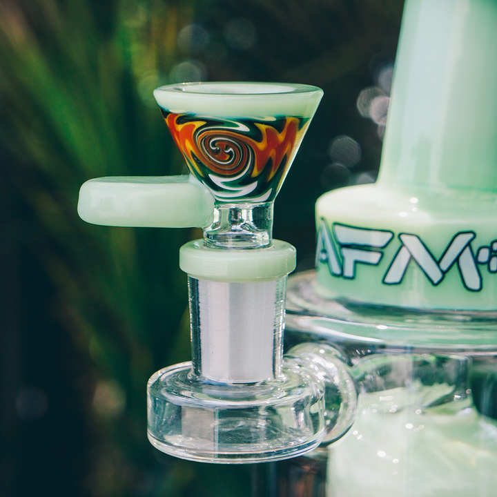 AFM Lucky Goat Rasta Vortex Glass Bowl