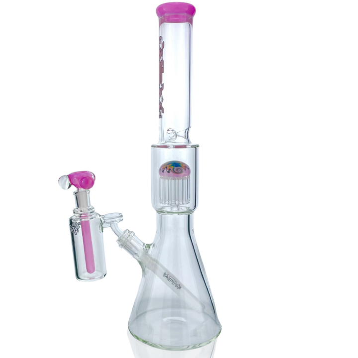 18" AFM Reversal Pink Glass Beaker Bong Bundle | AFM Smoke
