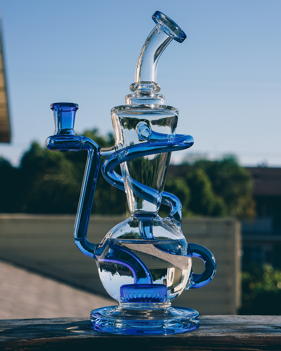 AFM 10.5″ Swirly Wiry Recycler Dab Rig