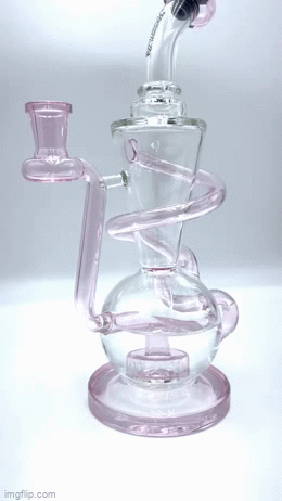 10.5" Swirly Wiry Glass Recycler Dab Rig
