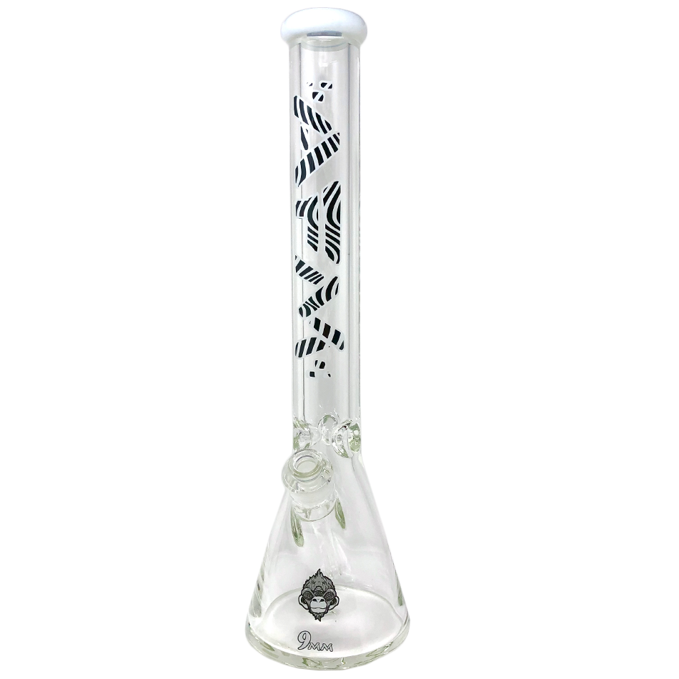 18" AFM Trippy 9mm Glass Beaker Bong