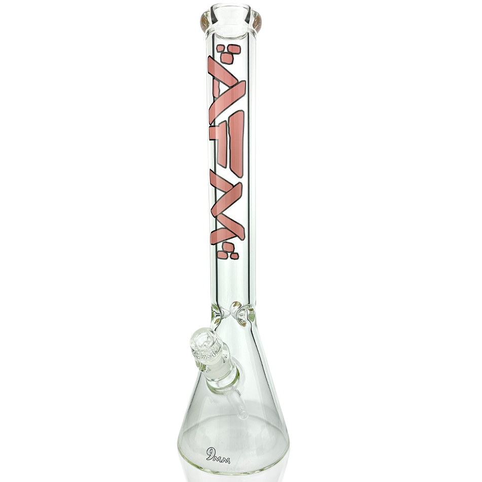 18" AFM Heavy Boi Clear Glass Beaker Bong