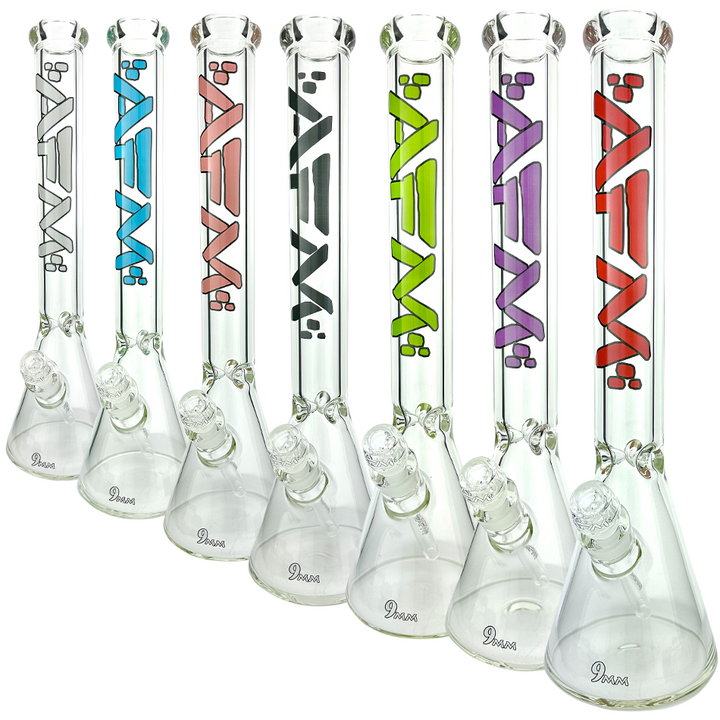 18" AFM Heavy Boi Clear Glass Beaker Bong
