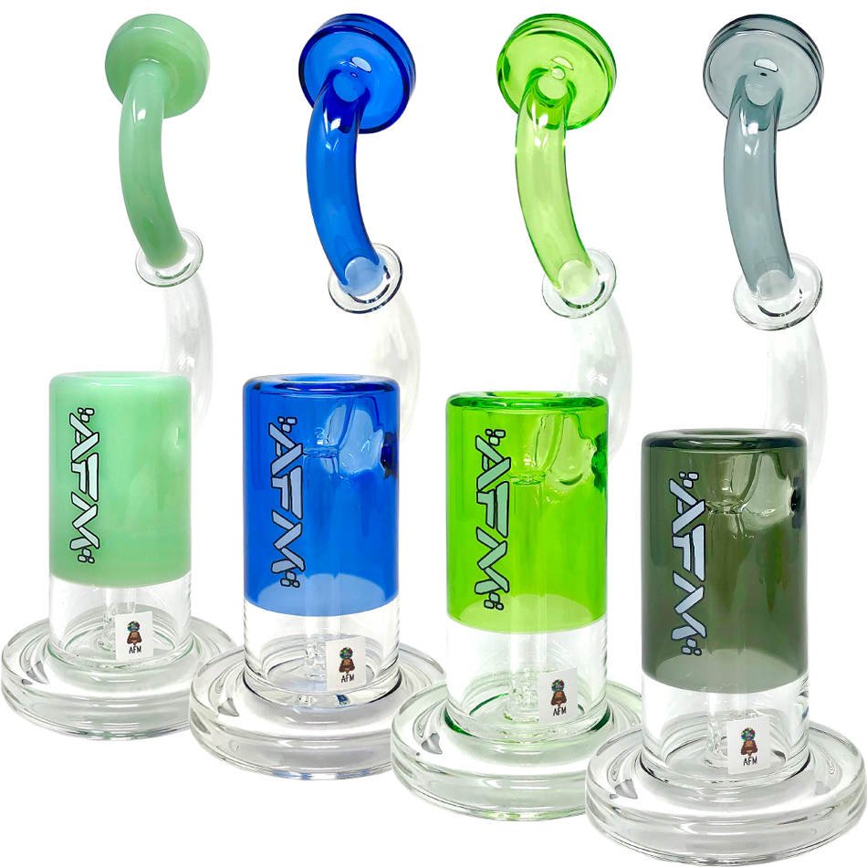 9.5" AFM Microscope Colored Borosilicate Glass Bubbler | AFM Smoke