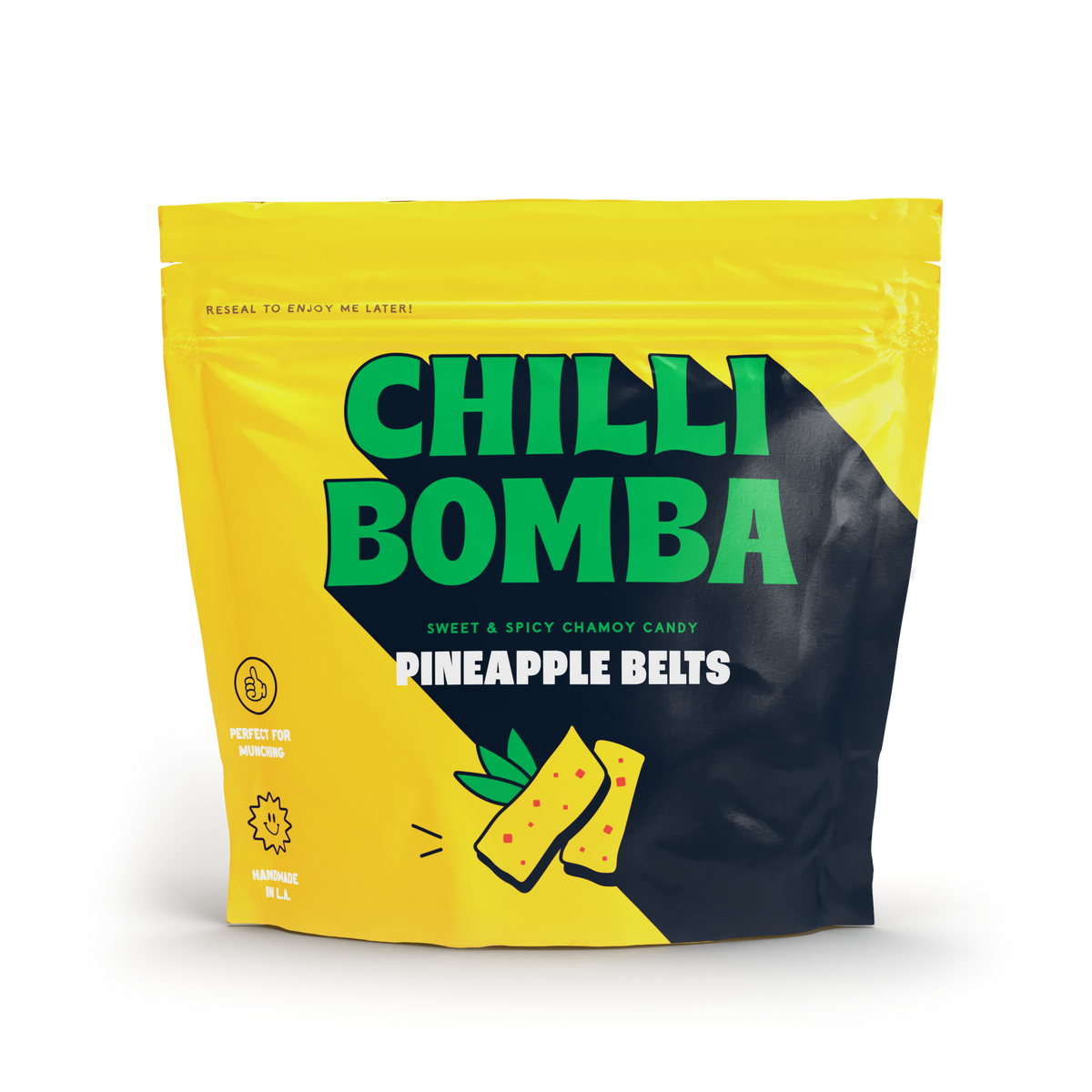 Chilli Bomba Pineapple Belts Chamoy Candy - 8oz