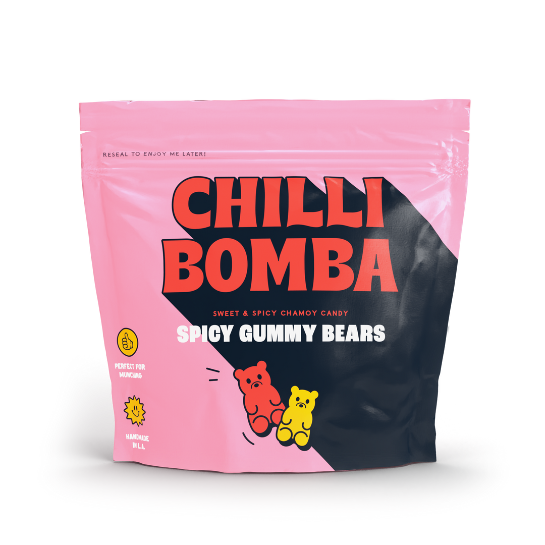 Chilli Bomba Spicy Gummy Bears Chamoy Candy - 8oz | AFM Smoke