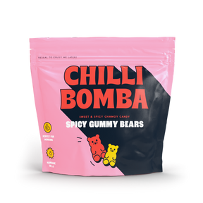 Chilli Bomba Spicy Gummy Bears Chamoy Candy - 8oz