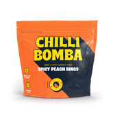 Chilli Bomba Spicy Peach Rings Chamoy Candy - 8oz