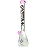 18" Pink Diamond 9mm Glass Beaker Bong Bundle