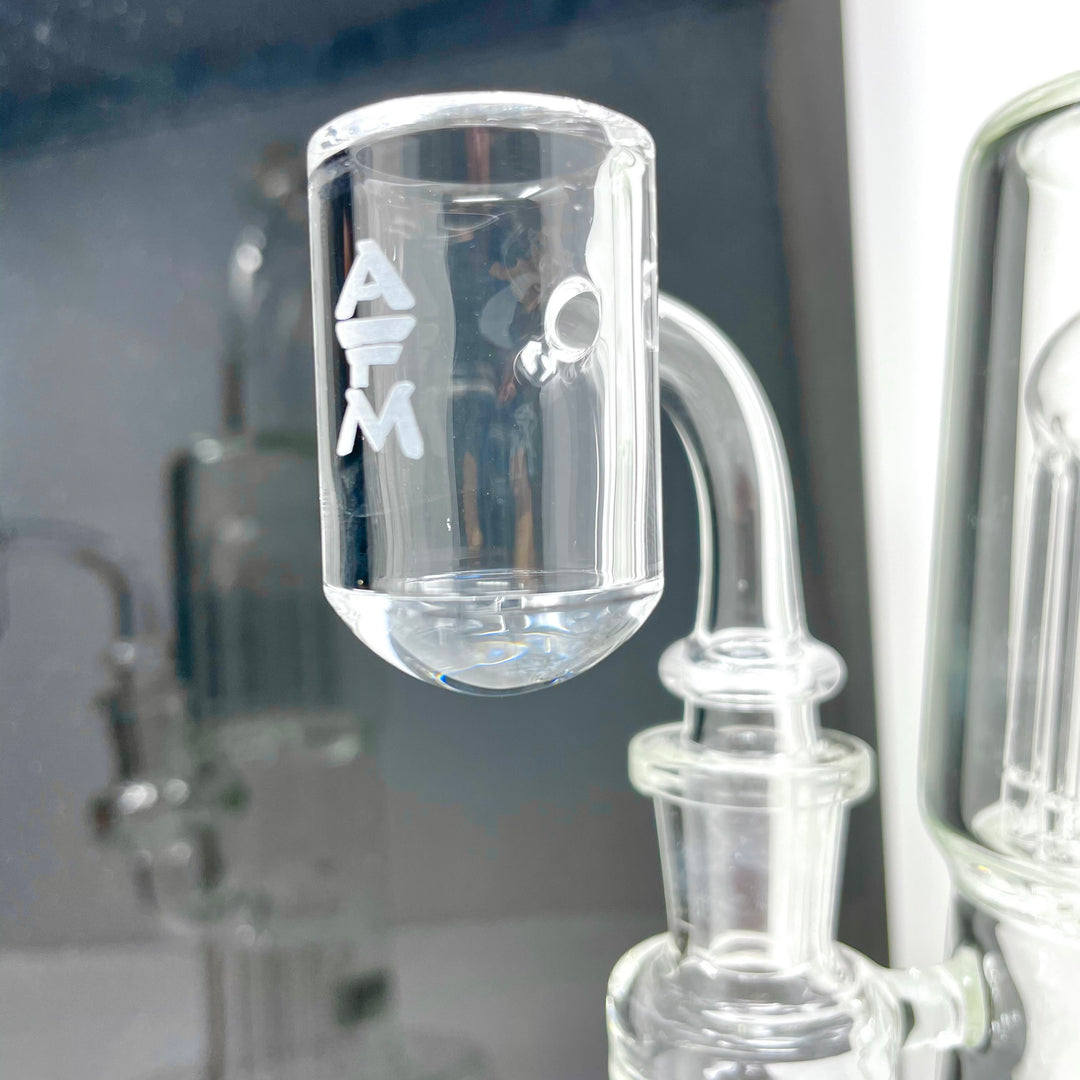AFM Round Thick Bottom Quartz Dab Banger – 3 mm Thick, 25 mm Bucket Nail for Concentrates
