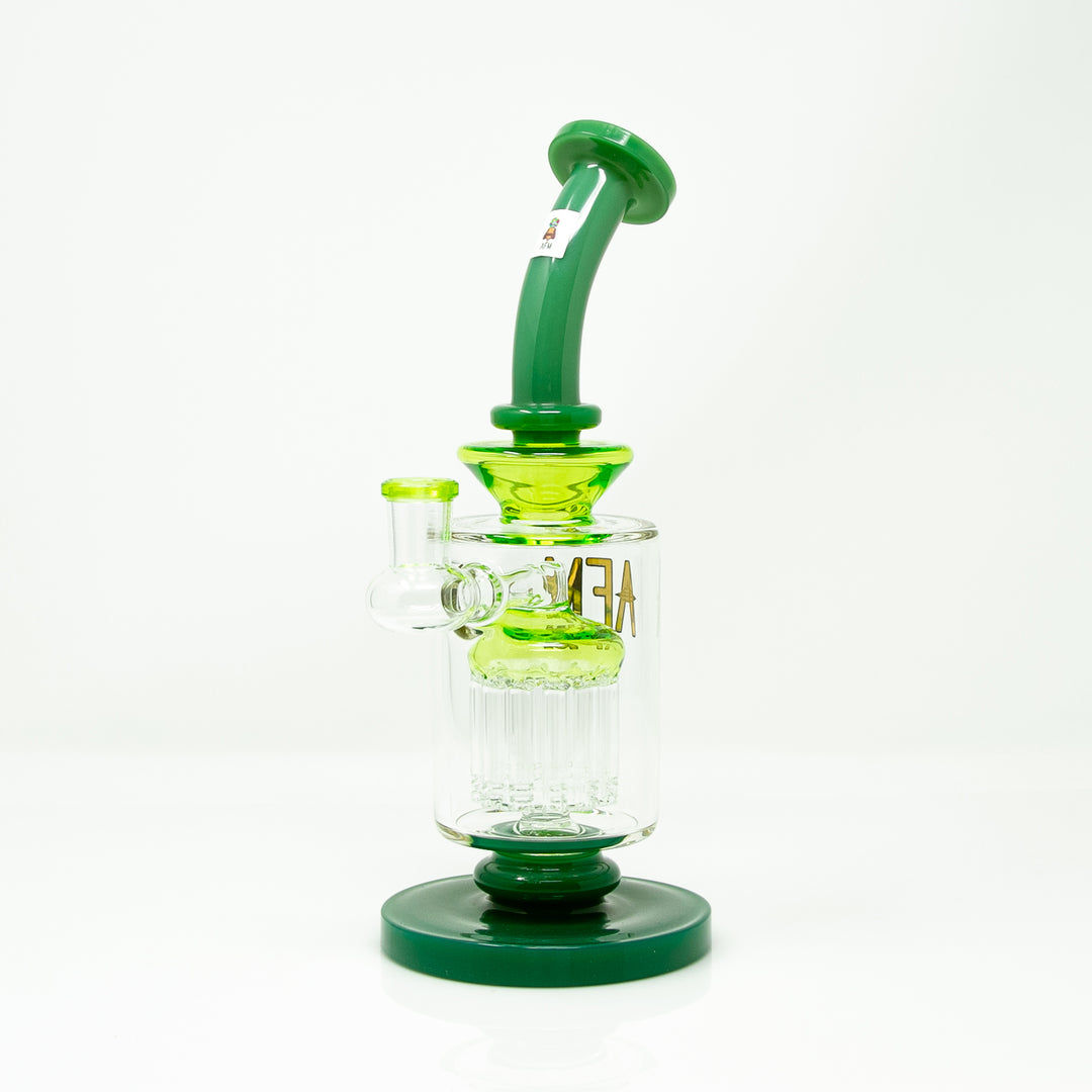 9" AFM Flex Double Color Arm Glass Dab Rig | AFM Smoke