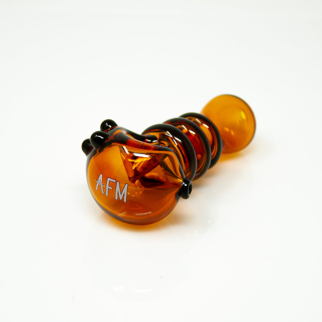 4.5" AFM Tiger Stripe Colored Borosilicate Glass Hand Pipe | AFM Smoke