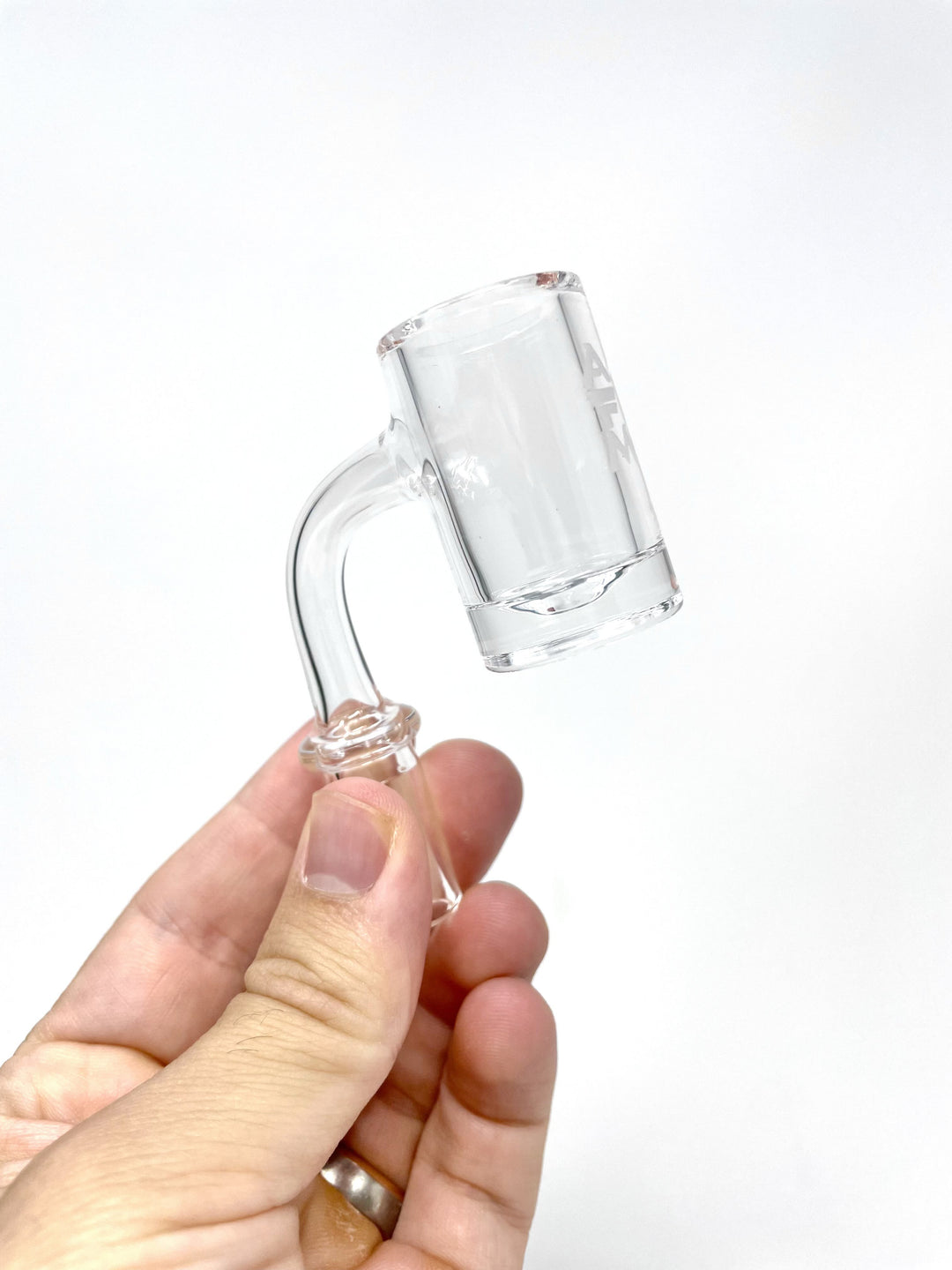 AFM Full Weld Round Thick Bottom Quartz Dab Banger – 3 mm Thick, 25 mm Bucket Nail for Concentrates | AFM Smoke