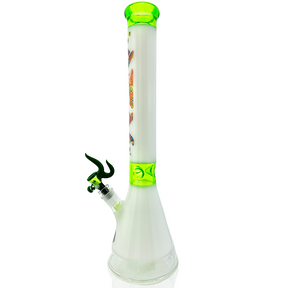 18" AFM Glass Karma Double Color Glass Beaker Bong Bundle