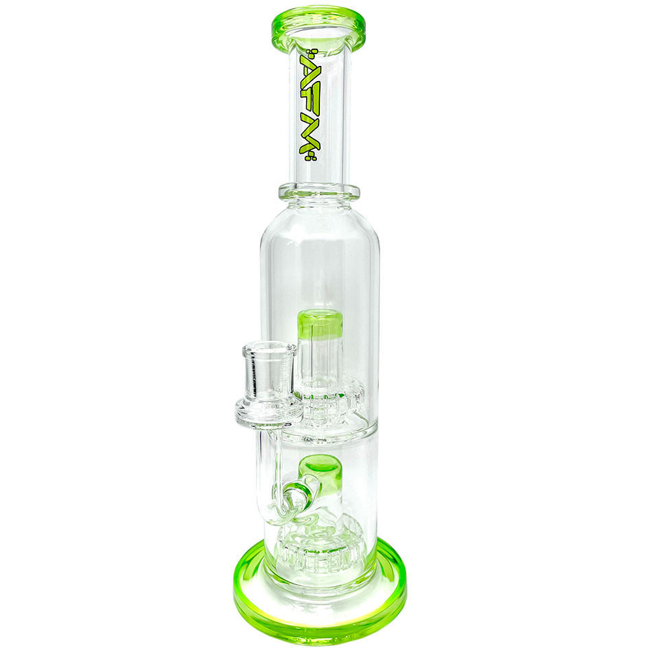 12" AFM Glass Commander Double UFO Perc Glass Rig | AFM Smoke