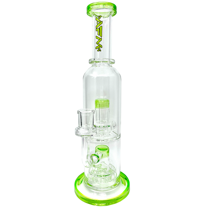 12" AFM Glass Commander Double UFO Perc Glass Rig | AFM Smoke