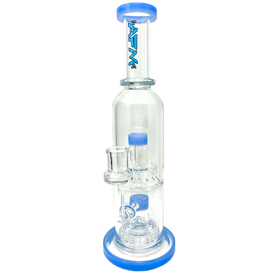 12" AFM Glass Commander Double UFO Perc Glass Rig | AFM Smoke