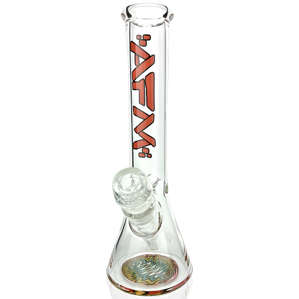 10" AFM Glass Rasta Clear Glass Mini Beaker Bong