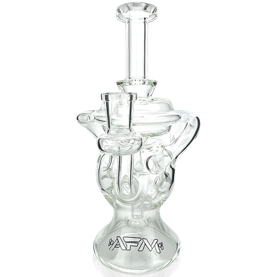 AFM 9″ Swiss Color Glass Recycler Dab Rig