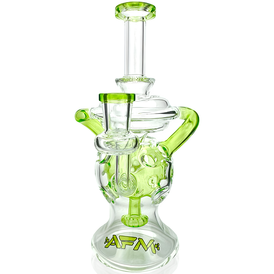 AFM 9″ Swiss Color Glass Recycler Dab Rig
