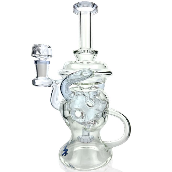 AFM 9″ Swiss Color Glass Recycler Dab Rig