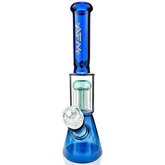 10" AFM Glass Tree Perc Color Glass Mini Beaker Bong