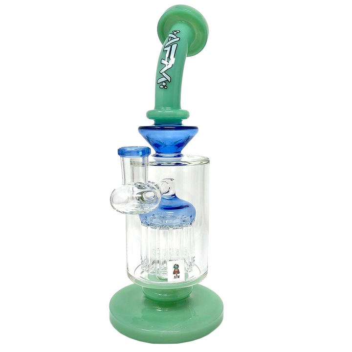 9" AFM Flex Double Color Arm Glass Dab Rig | AFM Smoke