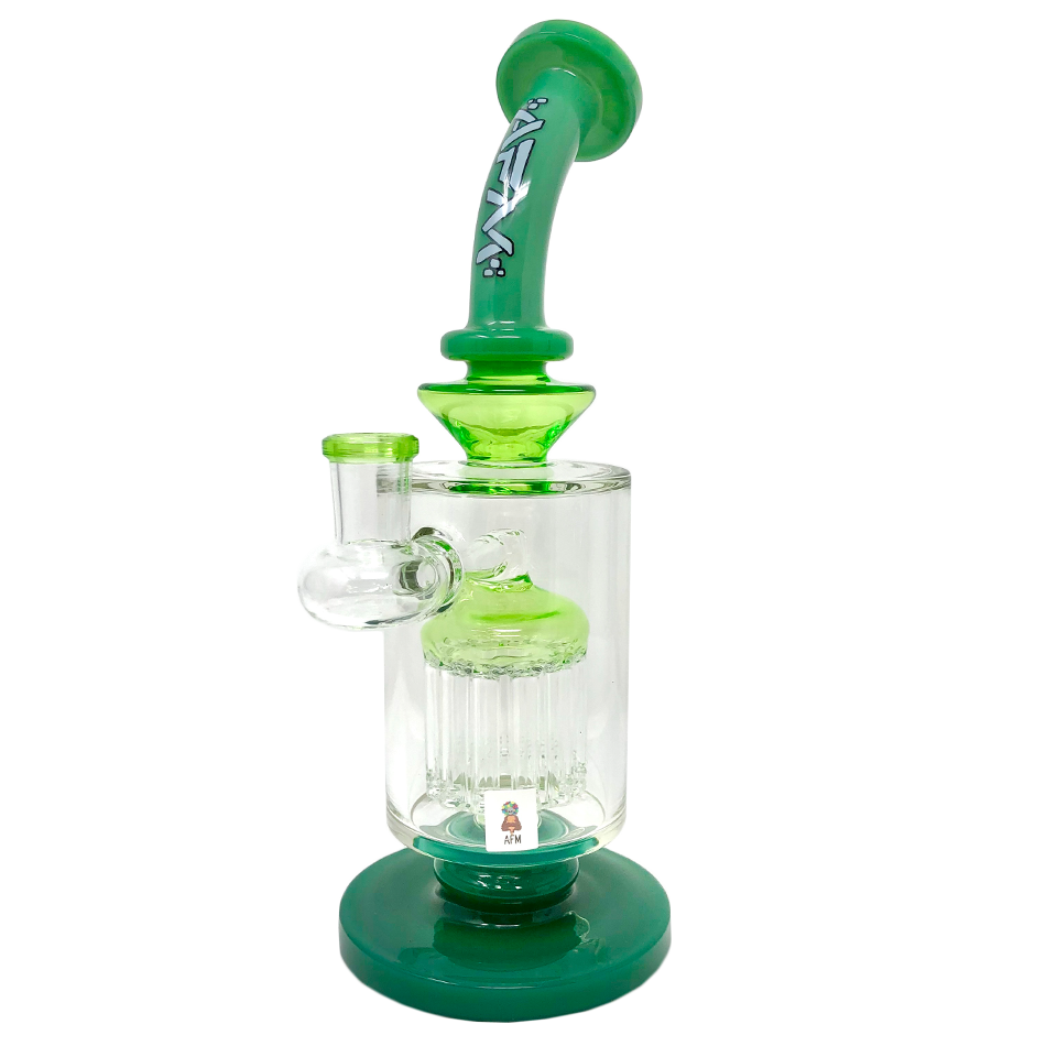 9" AFM Flex Double Color Arm Glass Dab Rig | AFM Smoke