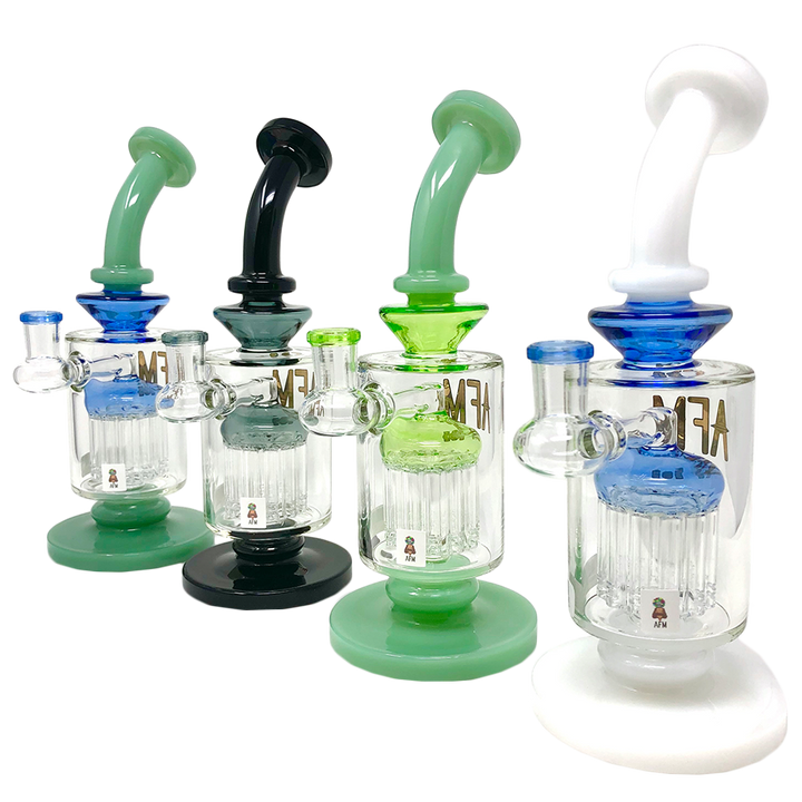 9" AFM Flex Double Color Arm Glass Dab Rig | AFM Smoke
