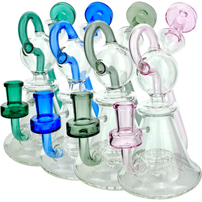 8" Unicorn Glass Recycler Dab Rig