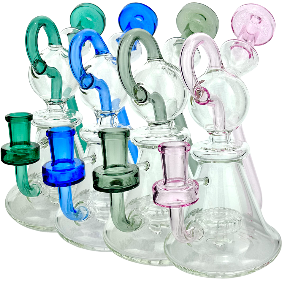 8" Unicorn Glass Recycler Dab Rig