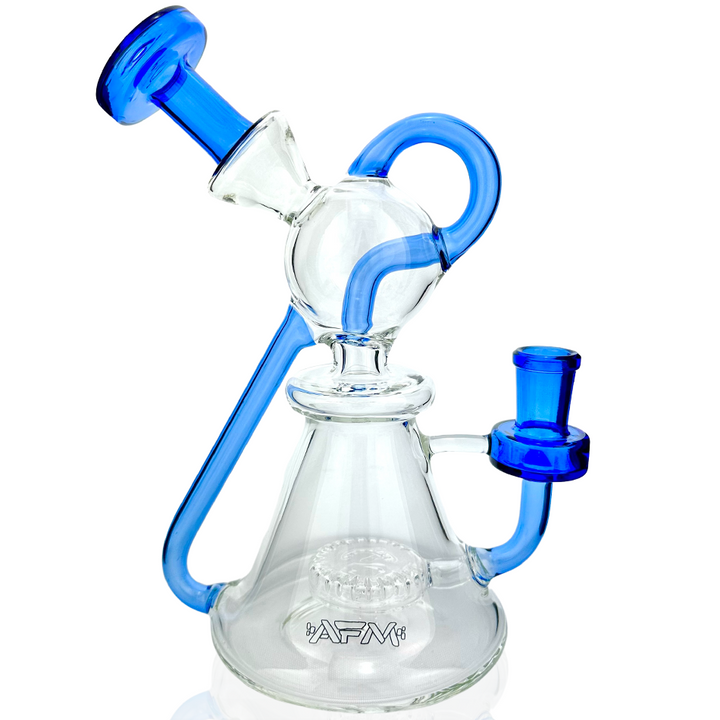 8" AFM Unicorn Glass Recycler Dab Rig