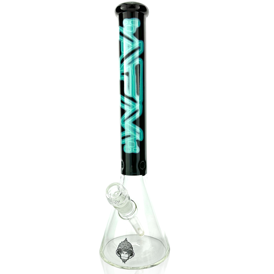 16″ AFM Neon Lights Glass Beaker Bong | AFM Smoke