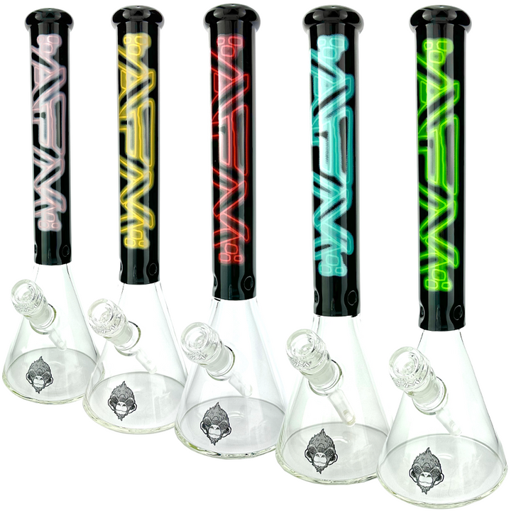 16″ AFM Neon Lights Glass Beaker Bong | AFM Smoke