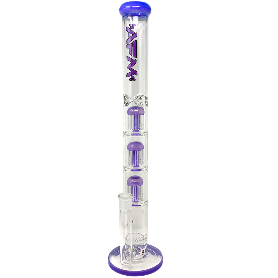 21" AFM Ripper Triple Tree Perc 7mm Glass Straight Tube Bong | AFM Smoke