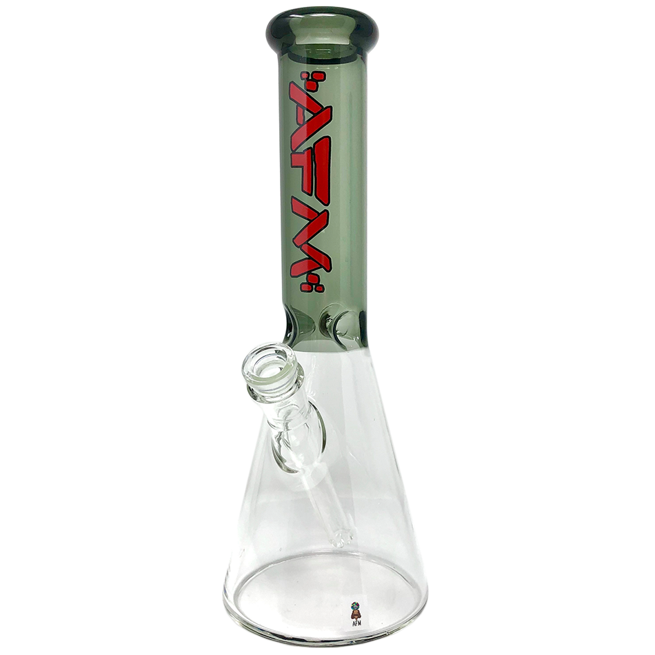 12" AFM Glass Extraterrestrial Colored Glass Sleeve Beaker Bong | AFM Smoke