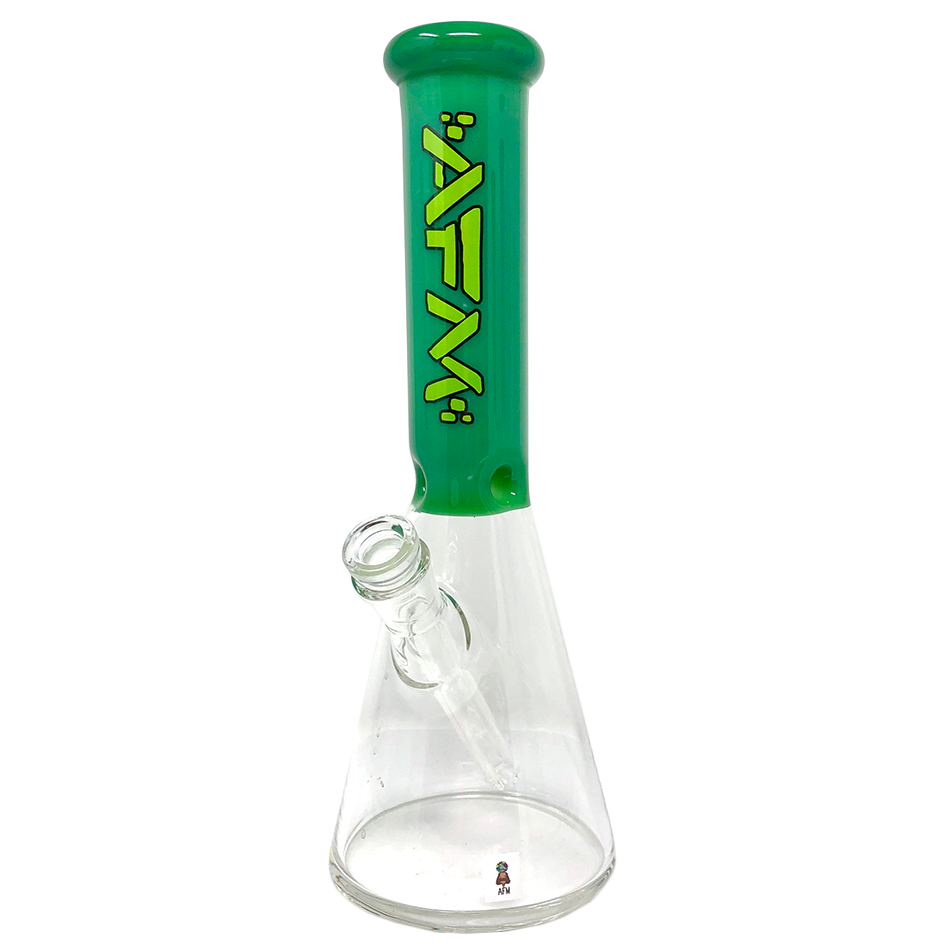 12" AFM Glass Extraterrestrial Colored Glass Sleeve Beaker Bong | AFM Smoke