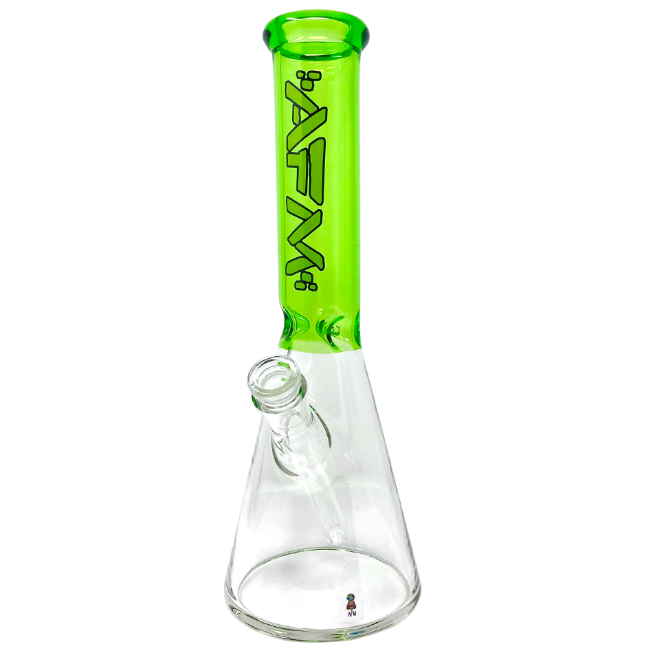12" AFM Glass Extraterrestrial Colored Glass Sleeve Beaker Bong | AFM Smoke