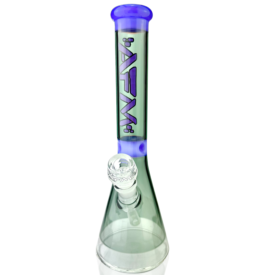 12" Extraterrestrial Double Color Glass Beaker Bong