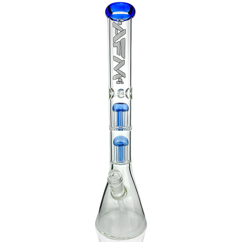 18" AFM Double Hitter 5mm Glass Beaker Bong