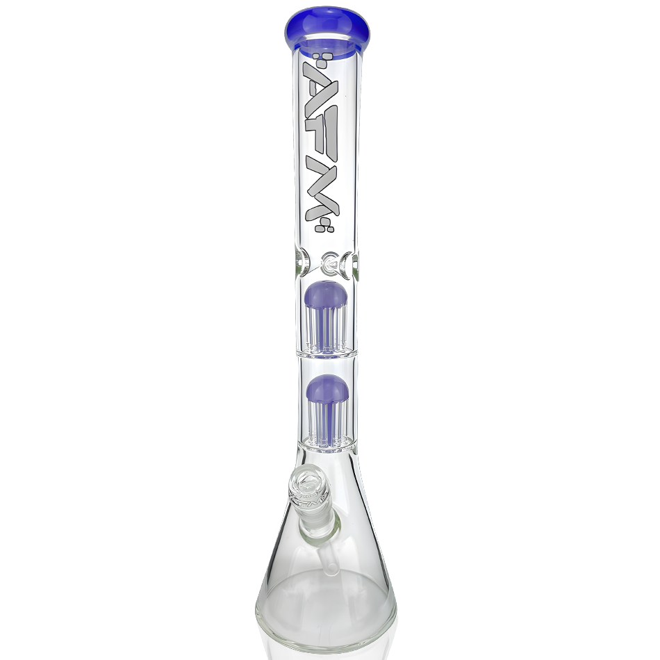 18" AFM Double Hitter 5mm Glass Beaker Bong