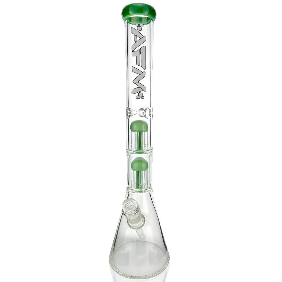 18" AFM Double Hitter 5mm Glass Beaker Bong
