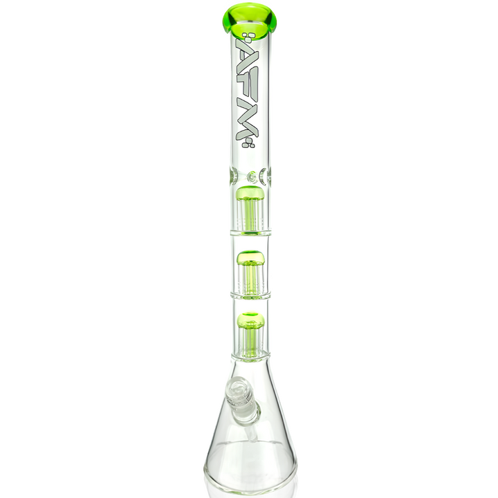 21″ AFM Triple Hitter 9mm Glass Beaker Bong – Triple Chamber Tree Perc