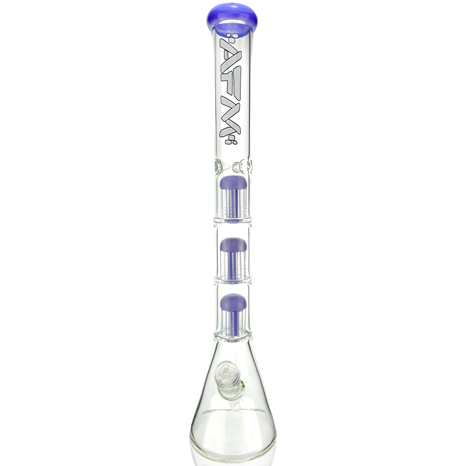 21″ AFM Triple Hitter 9mm Glass Beaker Bong – Triple Chamber Tree Perc