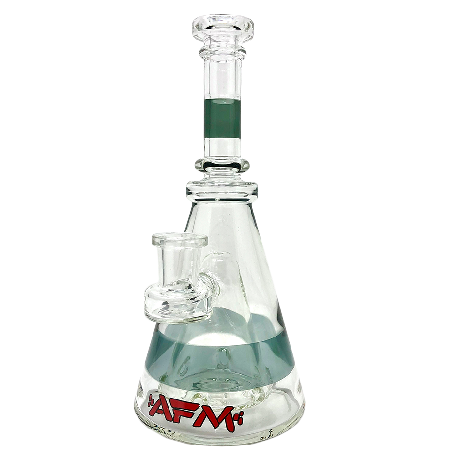 8" AFM Pyramid Clear Glass Dab Rig | AFM Smoke