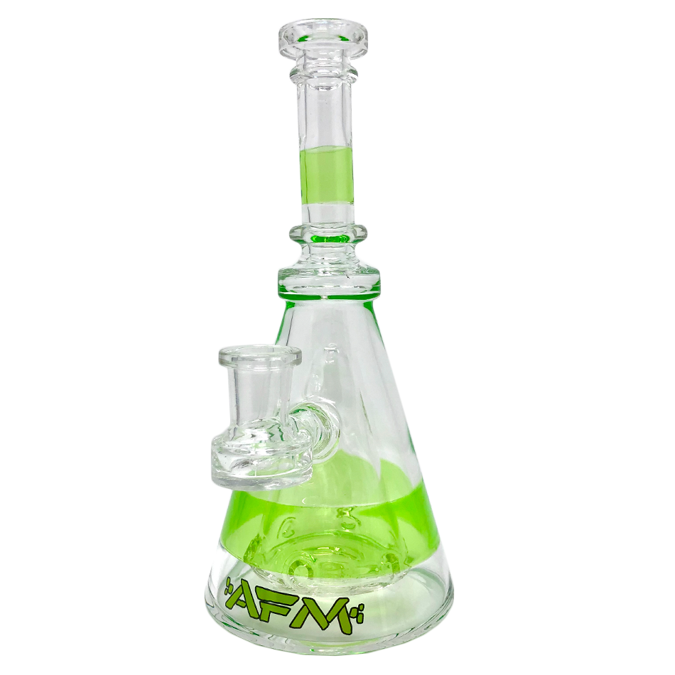 8" AFM Pyramid Clear Glass Dab Rig | AFM Smoke